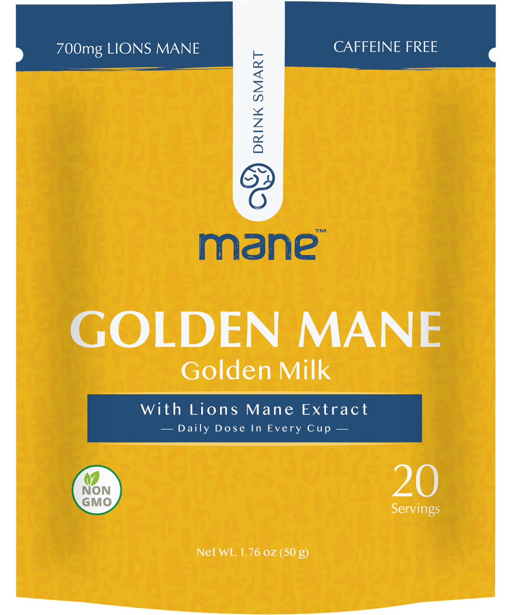 Golden Mane packaging mockup