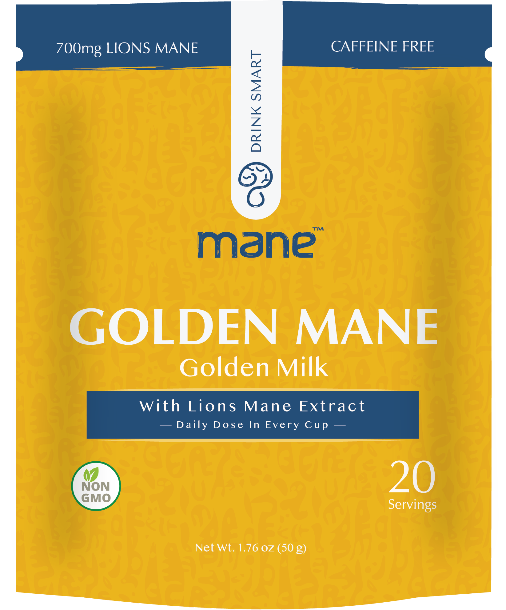 Golden Mane packaging mockup